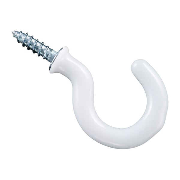 National Hardware National Hardware Vinyl Coated White Steel 1 in. L Cup Hook 13 lb 30 pk N119-728 - main